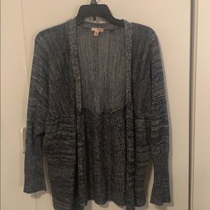 Dark navy blue and white speckled cardigan